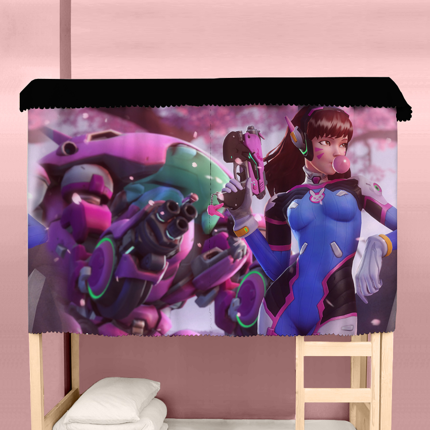 床帘守望先锋OW宋哈娜猎空学生宿舍寝室上下铺上床下桌遮光帘蚊帐