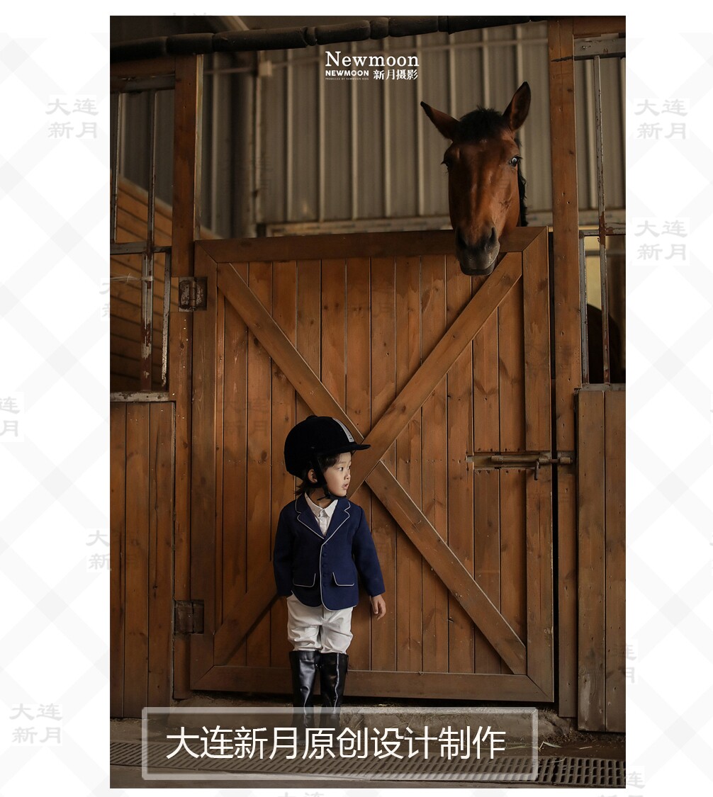 2023儿童摄影主题服饰照相馆拍照衣服男童马场骑士服