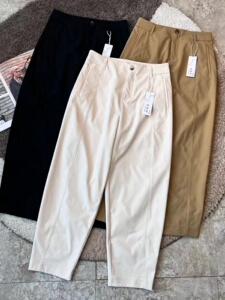 抗皱索罗娜！高端四面弹女裤高腰显瘦休闲小个子九分气球镰刀裤女