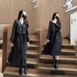 Демисезонная ретро трикотажная накидка, комплект, платье, длинная юбка, французский стиль