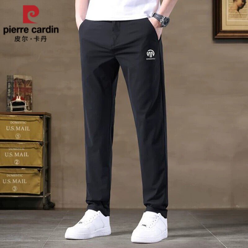 皮尔卡丹宽松休闲裤男士直筒商务裤2026年夏季新款冰丝凉感长裤子