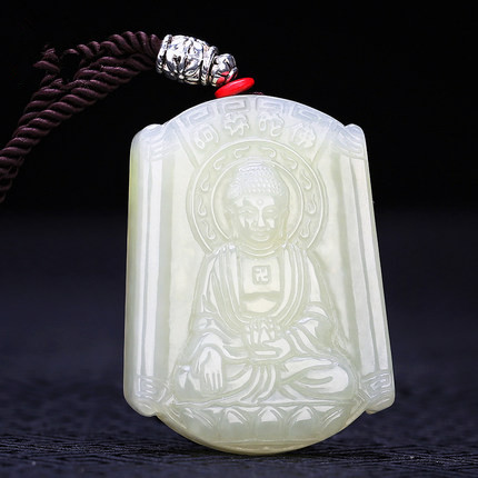 和田白玉精雕十二生肖本命佛吊坠新疆玉石八大守护神挂件男女款