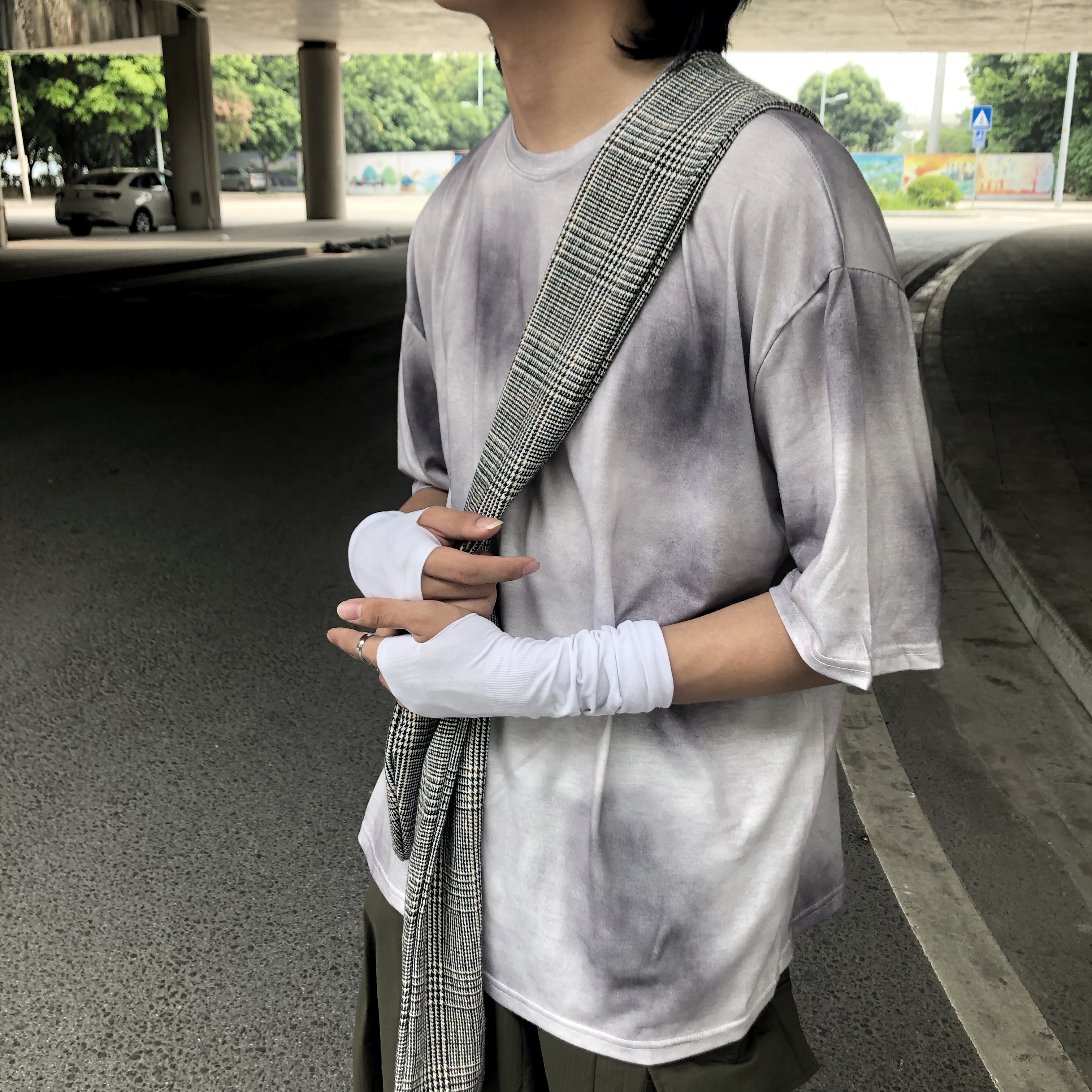 日春 高街欧美泼墨T恤oversize潮牌丧系复古做旧扎染短袖男女体恤在类目 男装, T恤中 - 来自Buy2taobao.com提供专业的淘宝代购服务