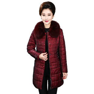2020冬季 免洗保暖棉服驼绒棉袄抗寒狐狸毛领蚕丝外套欧根纱 妈妈装