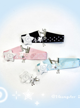 1Gangster Inn原创五角星波点choker亚文化脖项圈高级感护颈配饰