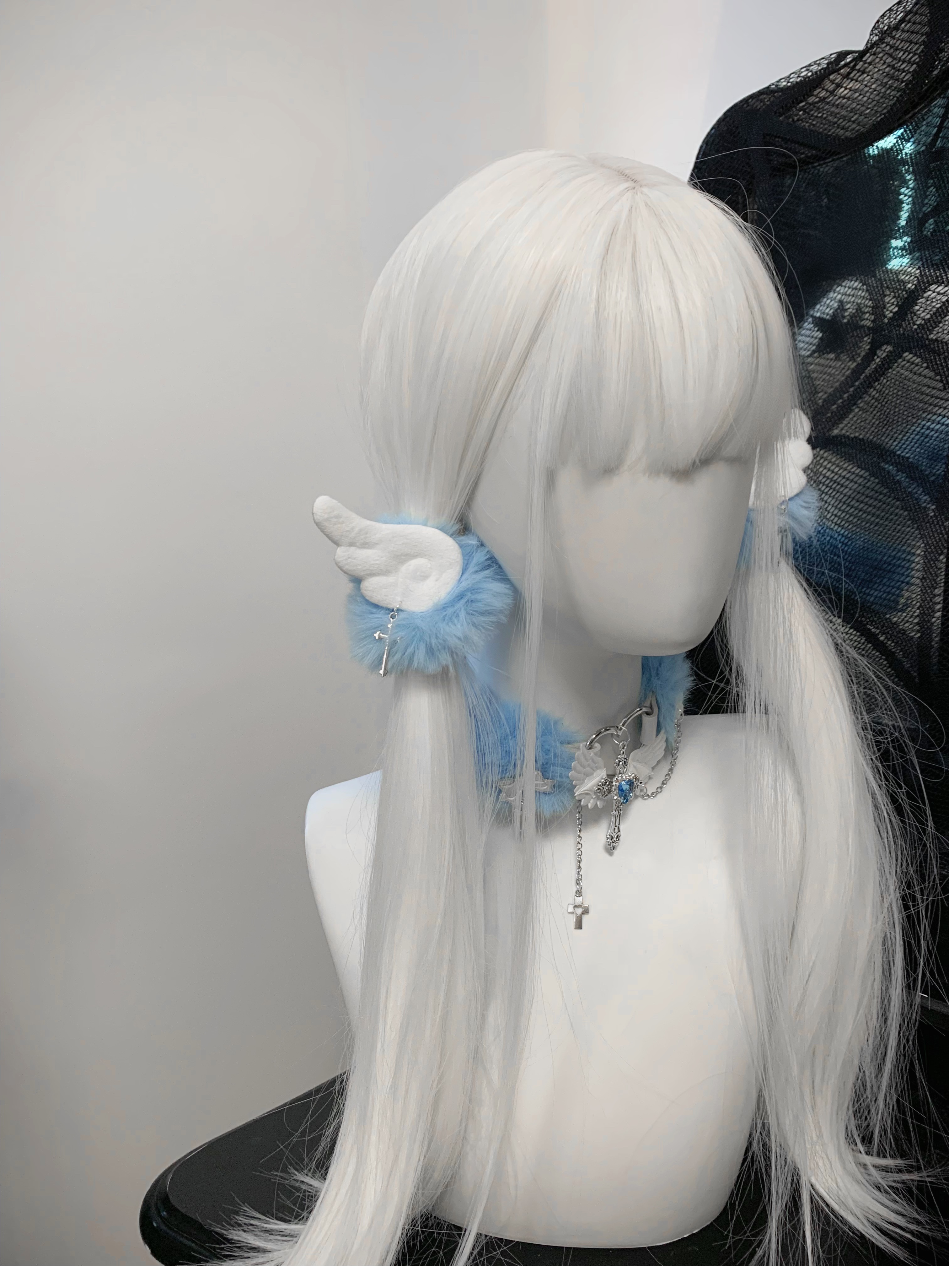 蕾系型翅膀头绳水色发饰