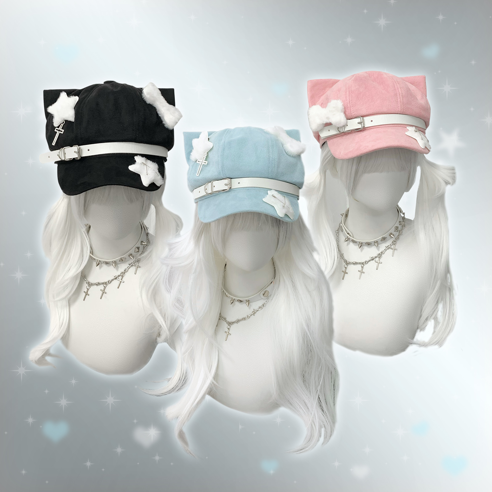 y2k小众亚文化贝雷帽子女