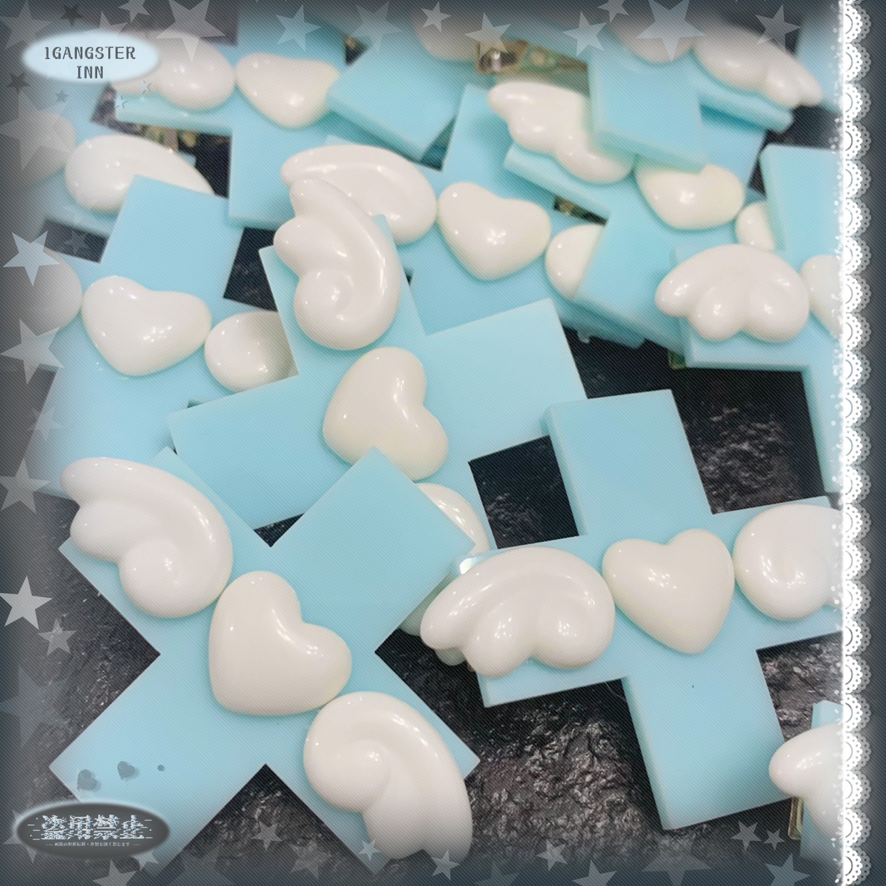 原创十字架翅膀发夹发饰