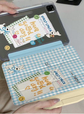搭扣升级款新款ipadari7pro11保护minni67壳11寸亚克力背板轻薄可爱卡通10.2寸iPad AiriPad7/8/9iPad 保护套