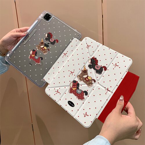 圆点小马适用苹果26款ipad12款A18代air11M4pro13保护air678保护壳套11寸轻薄硬壳防弯ipad case10.9英寸