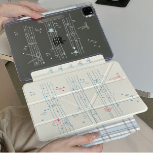 搭扣升级款新款ipad11代12代pro10保护air678壳11英寸A18air5M4ari13英寸亚克力背板轻薄ipd10.2防弯保护套