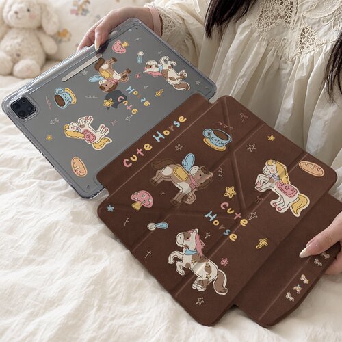 色块小马适用ipadair11pro11英寸air4/5/6/7/8pro1/2/3/4代12.9英寸minni/6/7ipad10防弯case保护套轻薄
