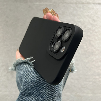 黑色全包镜头硅胶软壳适用苹果17手机壳13新款iphone16promax防摔15男女11简约14保护套13爆款xr高级感x超薄p