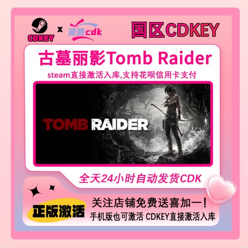 古墓丽影 Steam正版Cdkey 国区激活码 下单秒发Tomb Raider