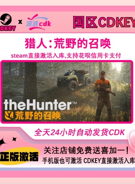 猎人:荒野的召唤 PCSteam正版激活码 国区Cdkey  中文电脑