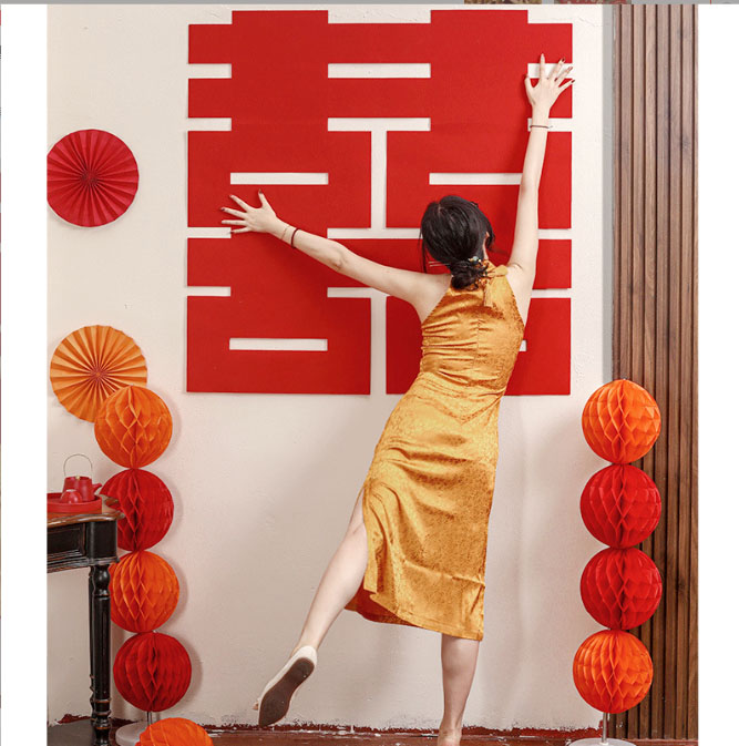 网红大喜字贴结婚专用婚房布置拍照出片大红囍字窗户大门贴装饰