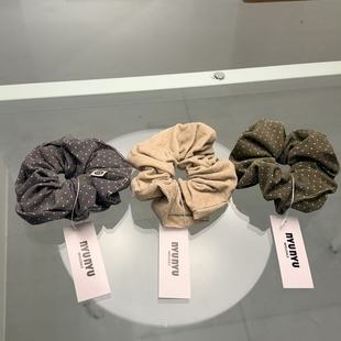 12.26韩国东大门nyunyu灯芯绒波点大肠发圈