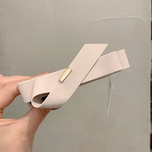 PU蝴蝶结打结设计感香蕉夹