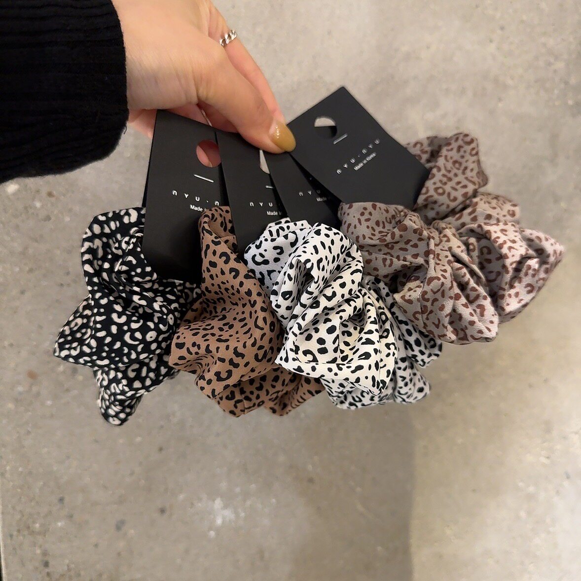 9.16韩国nyunyu发饰小豹纹大肠发圈