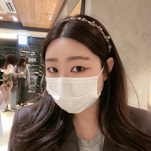 4.26韩国nyunyu发饰波浪水钻重工发箍