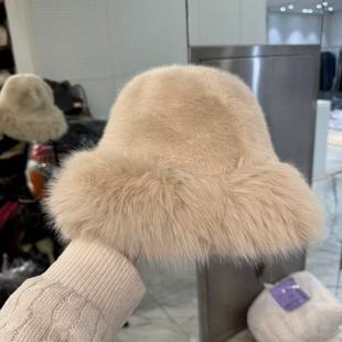 11.27韩国东大门the hat二号店秋冬毛毛夹棉保暖盆帽