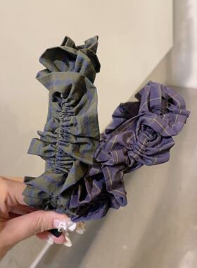 8.23韩国baket发饰小众条纹褶皱高颅发箍