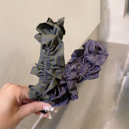 8.23韩国baket发饰小众条纹褶皱高颅发箍