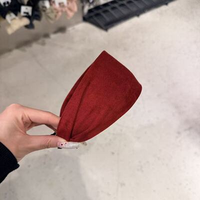 1.20韩国东大门baket发饰布艺纯色麂绒宽边发箍