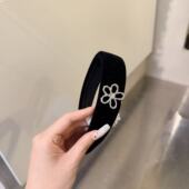 1.10韩国东大门baket发饰可爱镂空花朵丝绒发箍高颅顶