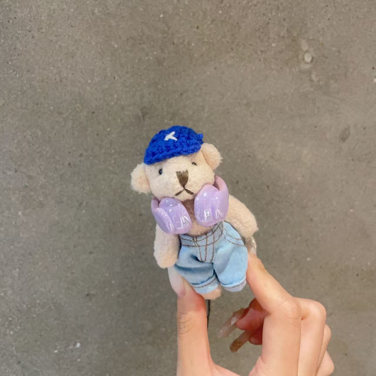 7.11韩国东大门nyunyu耳机牛仔裤小熊包挂钥匙扣