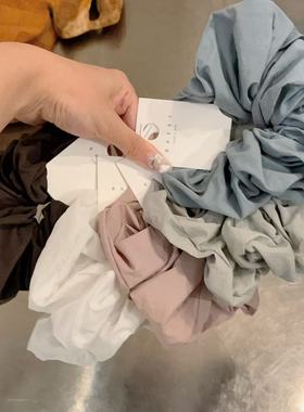 8.16韩国东大门baket发饰温柔低饱和纯色布艺大肠发圈