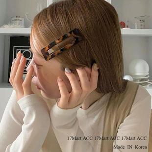 韩国大号豹纹刘海碎发夹新款拜拜夹简约不伤发卡头饰女发夹子