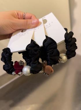 10.18韩国东大门baket发饰植绒猫咪珍珠牛奶面膜发绳发圈