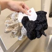 1.10韩国东大门baket发饰新款 温柔波点大肠发圈