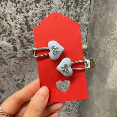 8.31韩国东大门Trois de LEI发饰甜酷蝴蝶结小桃心爱心鸭嘴发夹