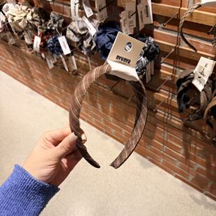 3.20韩国东大门nyunyu发饰学院格子发箍