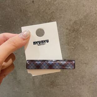 10.31韩国东大门nyunyu发饰可爱格子爱心波点鸭嘴夹