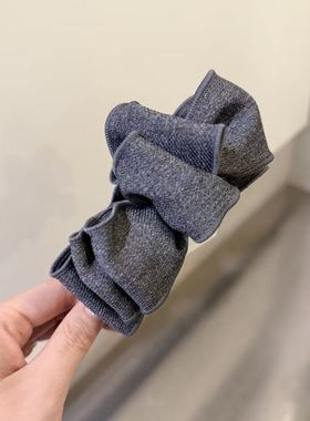 11.22韩国东大门baket发饰简约显发量褶皱蝴蝶结香蕉夹马尾夹