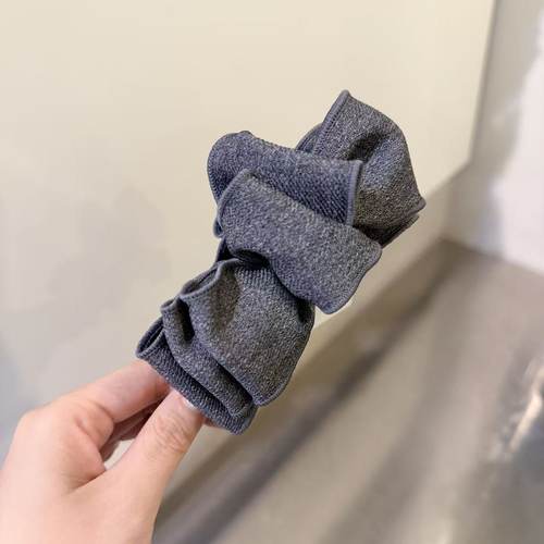 11.22韩国东大门baket发饰简约显发量褶皱蝴蝶结香蕉夹马尾夹