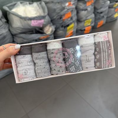 1.25韩国东大门flora26新款格雷系可爱内裤套盒6条装