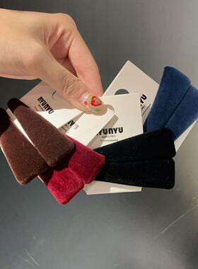 10.3韩国nyunyu发饰绒面三角发夹简约掰掰夹