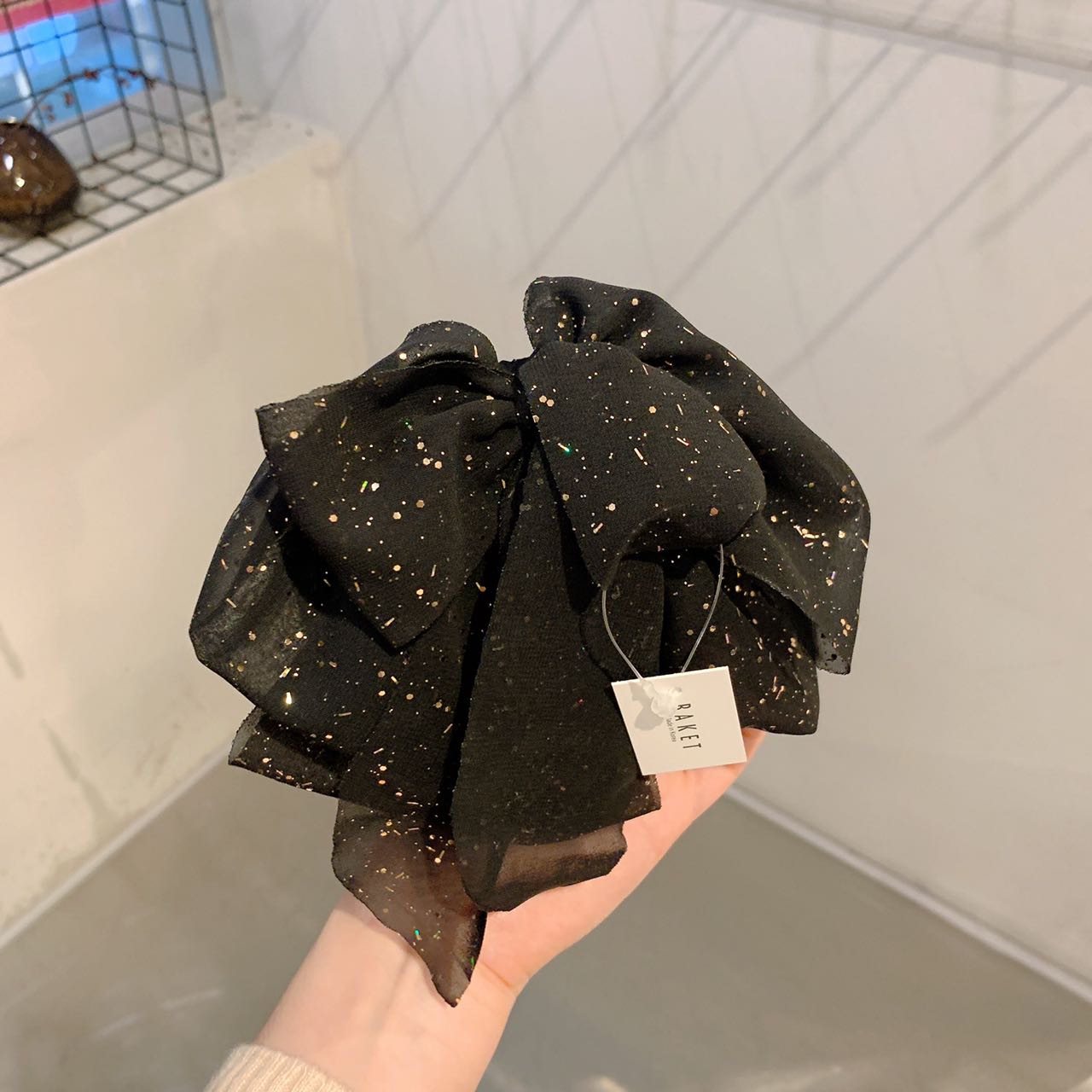 满天星设计感蝴蝶结香蕉夹