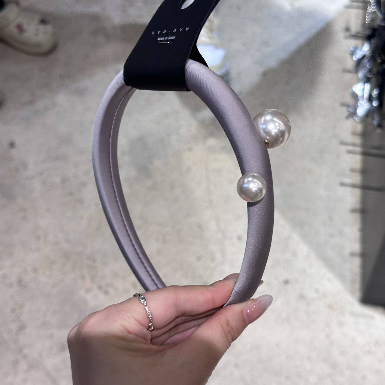 8.11韩国nyunyu发饰大小珍珠简约优雅发箍