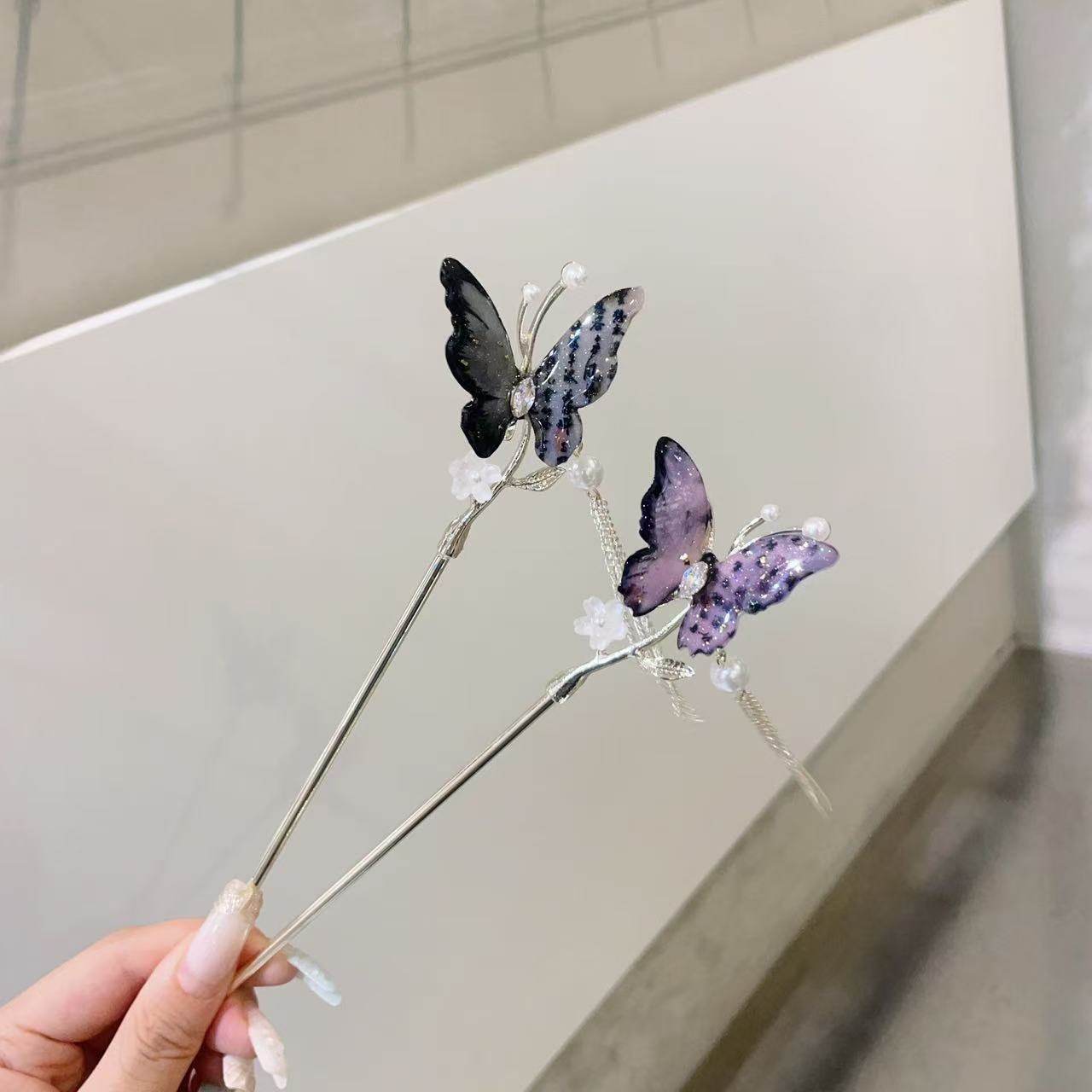 7.29韩国baket发饰梦幻蝴蝶珍珠花朵簪子盘发簪,饰品/流行首饰/时尚饰品新,发饰,淘宝优惠券,粉丝福利购,淘宝优惠卷