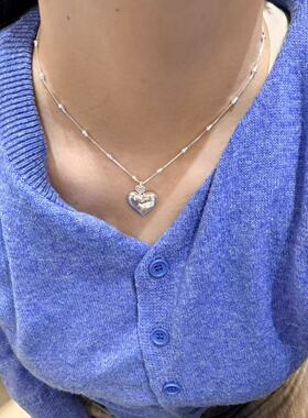 12.15直播韩国momo银饰爱心银珠蛇骨链项链925银打折售完不补