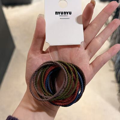 3.13韩国东大门nyunyu发饰基础款素圈发绳皮筋