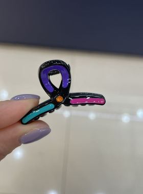 11.22直播韩国DZ手绘三色水钻小抓夹发饰