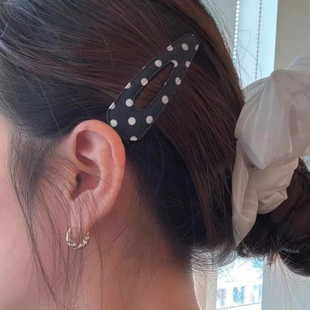 3.21韩国earlobe发饰简约波点BB夹发夹一对