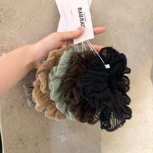11.21韩国东大门nyunyu发饰毛线钩针复古大肠发圈
