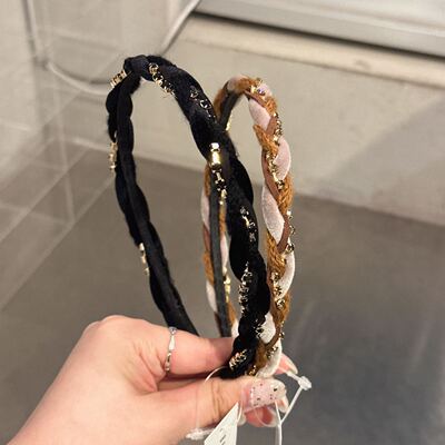10.26韩国baket发饰气质水钻链条编织高颅顶发箍